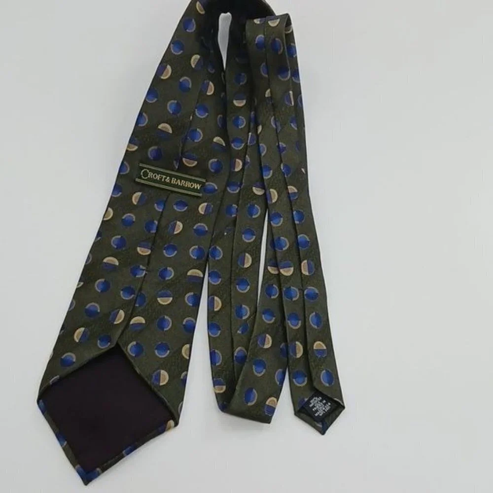 Croft & Barrow Mens Silk Neck Tie Classic Dress Necktie Business Formal